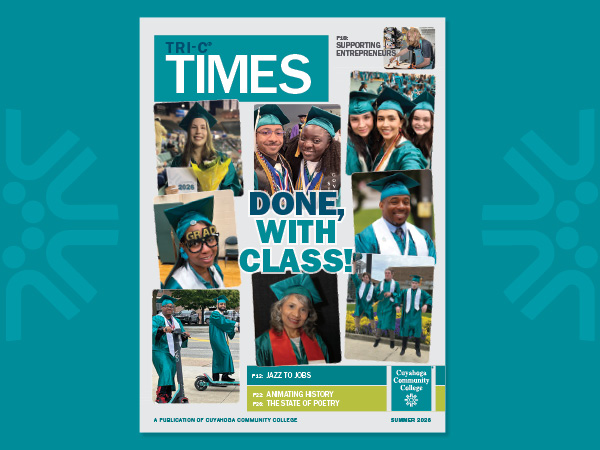 Graphic with image of Tri-C Times cover