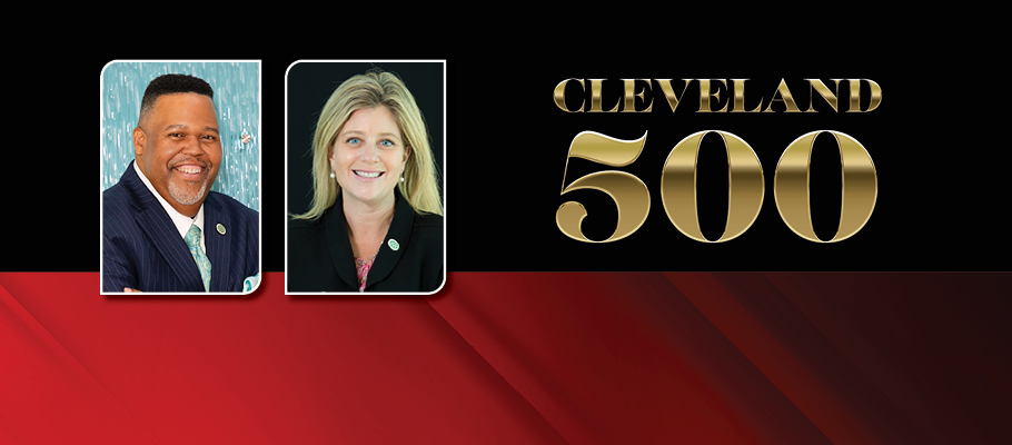 Graphic with image of Michael A. Baston and Megan O'Bryan