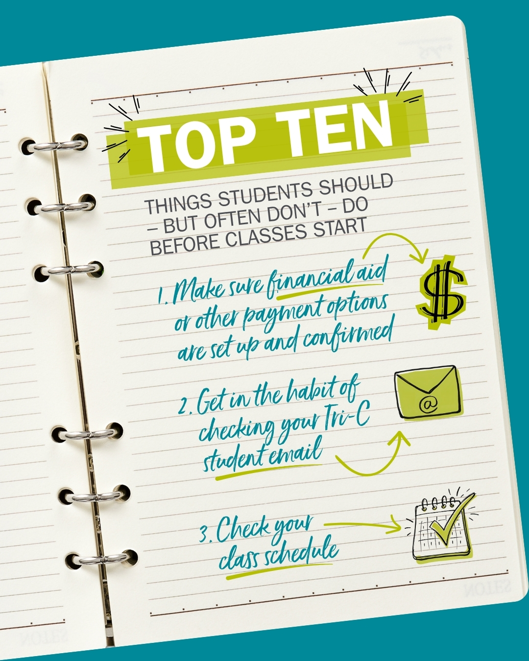 To 10 things to do before classes start