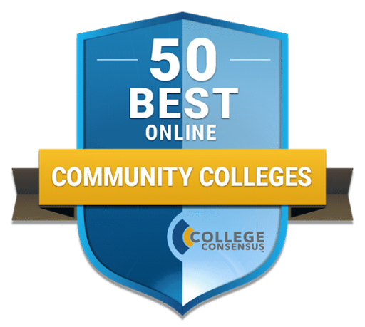 50 Best Online Community Colleges logo