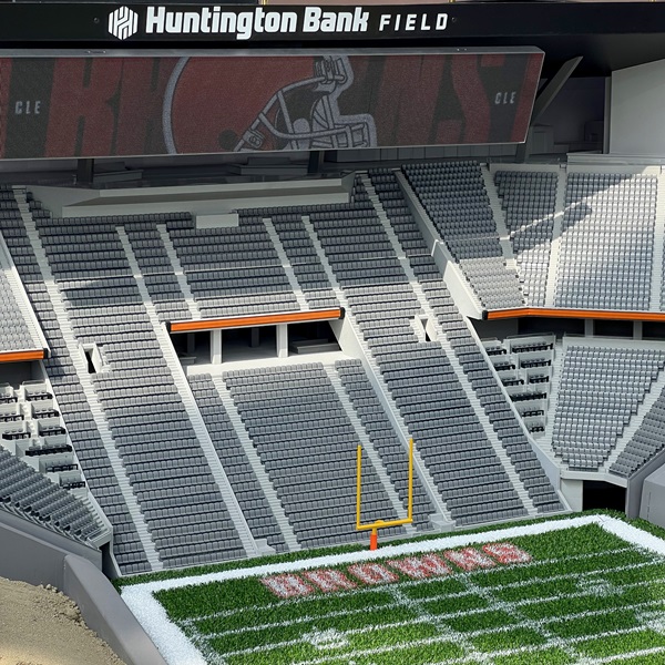 3D printed model of Huntington Bank Field