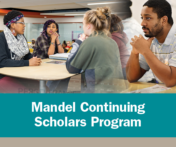 Graphic of Tri-C and CSU logos for Mandel Scholars Program