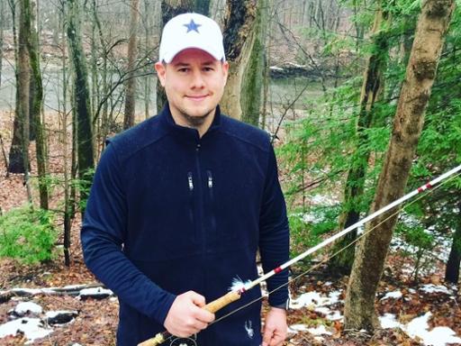 Andrew Pegman near a favorite fishing spot on the Chagrin River.