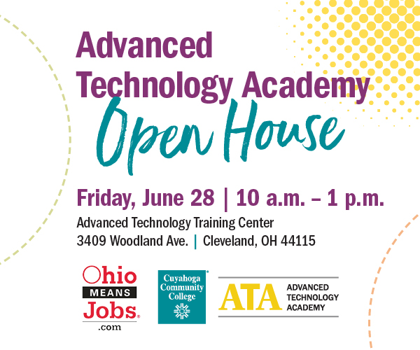 Graphic of information for ATA Open House on June 28