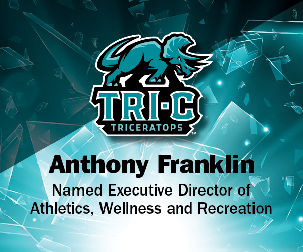Graphic with Triceratops logo