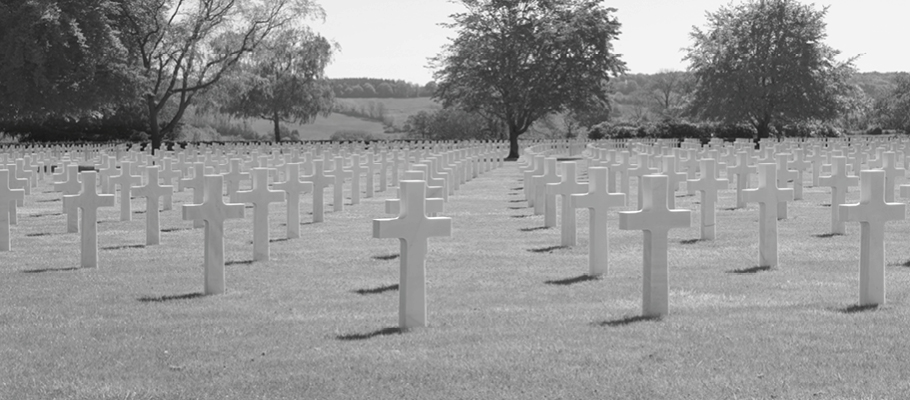 Grave markers at the Henri-Chapelle American Cemetery and Memorial in Belgium