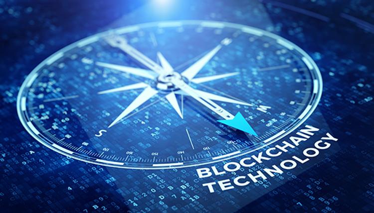 Blockchain compass graphic