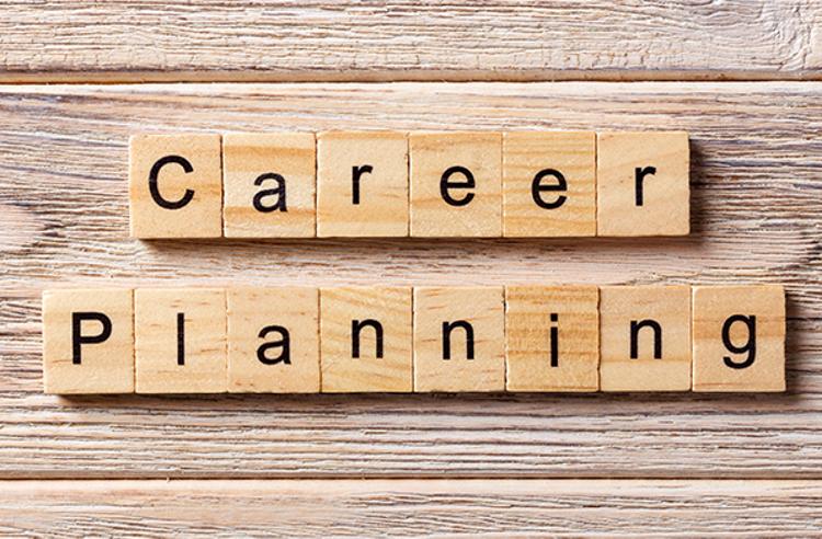 Blocks spelling out "career planning"