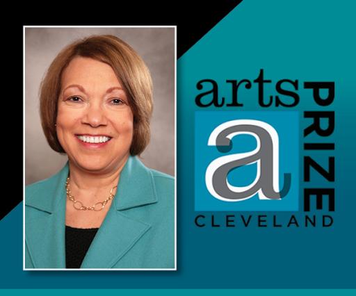 Tri-C President Emeritus Jerry Sue Thornton and Cleveland Arts Prize logo