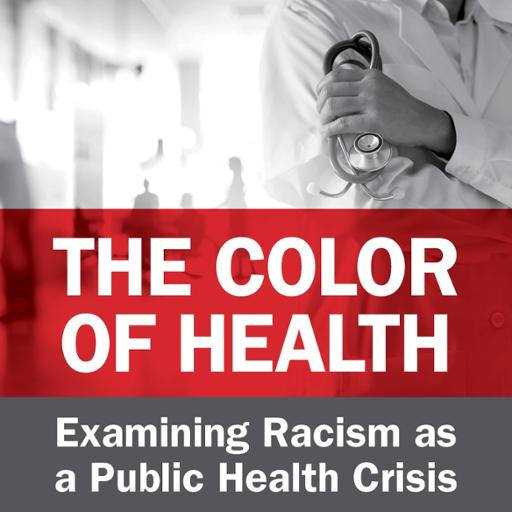 Doctor's arms crossed with words "The Color of Health"
