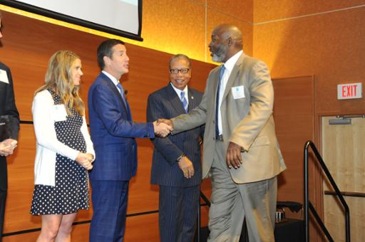 Richard Summers accepting his award