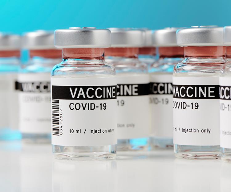 COVID-19 vaccine ampoules