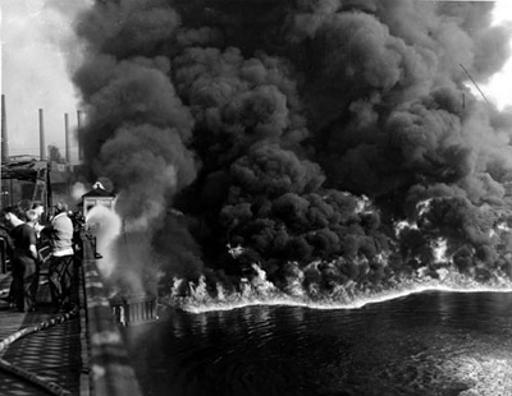 Cuyahoga River Fire from Nov. 3, 1952.