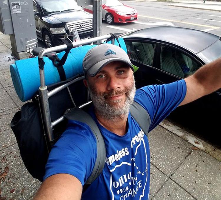 Derek Pratt shortly after arriving in Washington, D.C. on July 22.