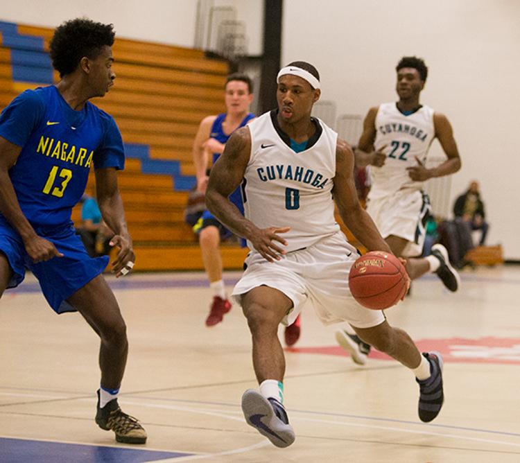 Devon Robinson in action during a December game against Niagara County Community College
