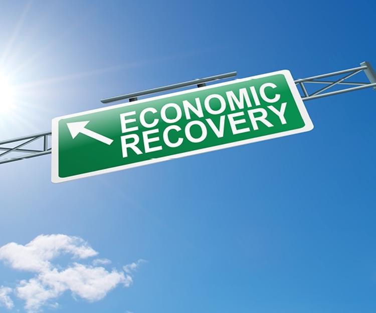 "Economic Recovery" road sign