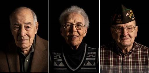 The "Faces of Sacrifice" photography project by Tri-C grad Nick Hoeller includes these three portraits of veterans.