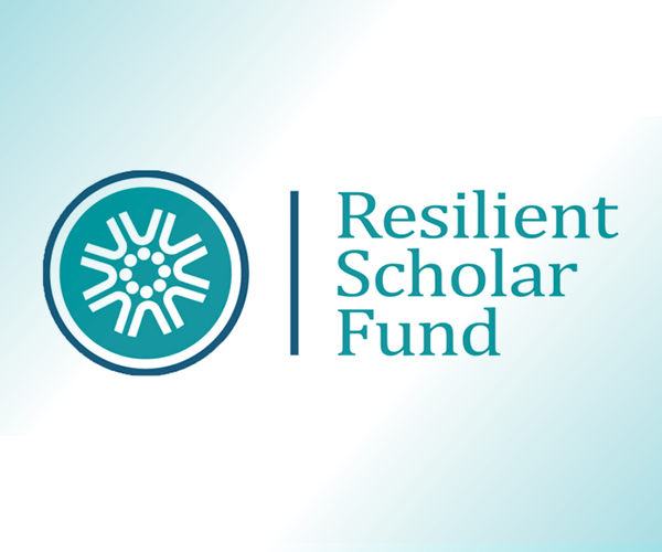 Graphic with Resilient Scholar Fund logo lockup