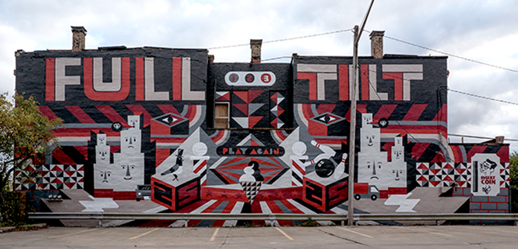 Ryan Jaenke's mural "Full Tilt."