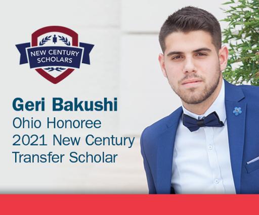 Geri Bakushi - Ohio's 2021 New Century Transfer Scholar