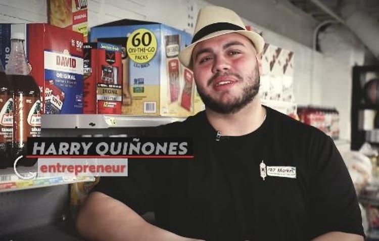 Screen shot of Harry Quinones in his store