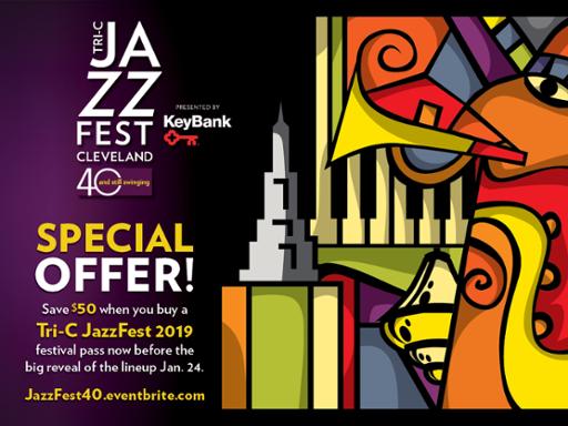 Graphic explaining JazzFest pass offer