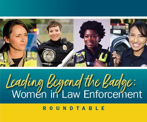 Graphic of women in law enforcement roles