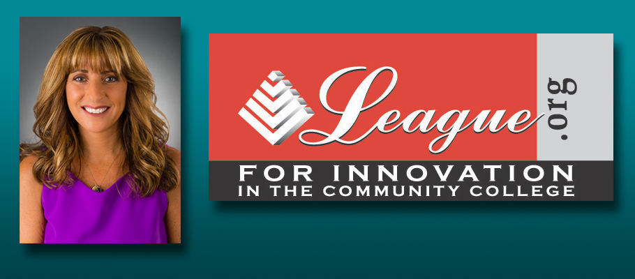 Karen Miller and League for Innovation in the Community College logo