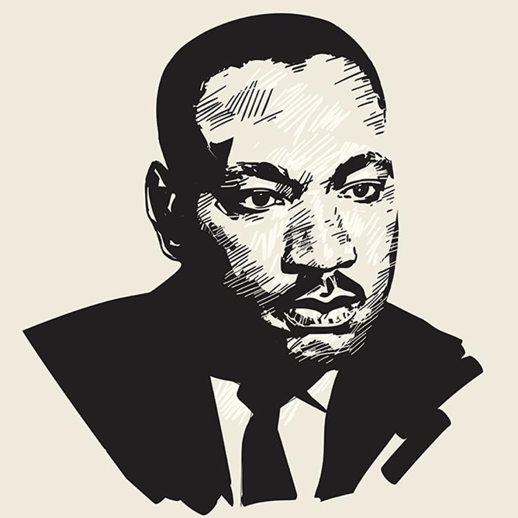 Hand drawing of Dr. Martin Luther King Jr.