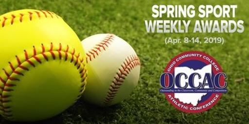 Baseball and softball with Ohio Community College Athletic Conference logo
