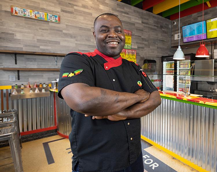 Omar McKay at the Irie Jamaican Kitchen location in Old Brooklyn