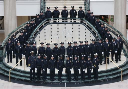 Group photo of new City of Cleveland police officers