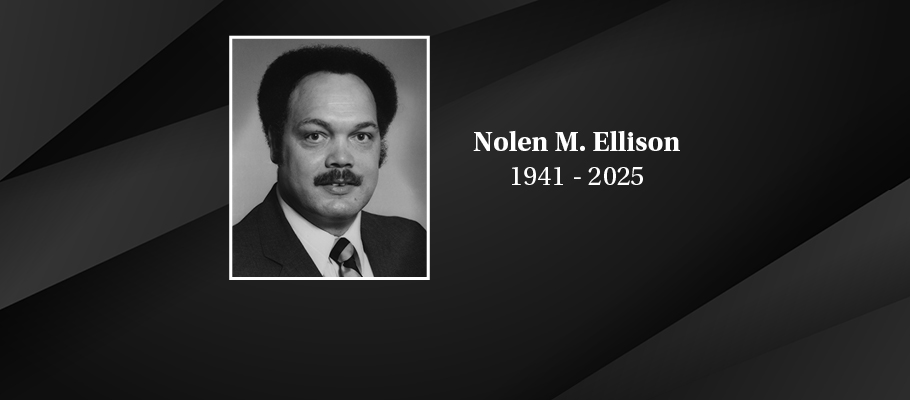 Graphic with image of Nolen M. Ellison
