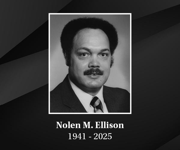 Graphic with image of Nolen Ellison