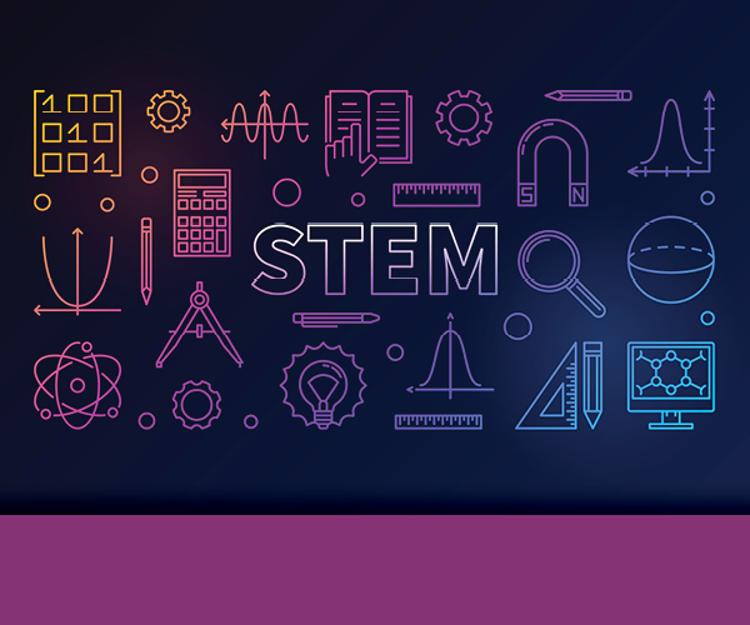 Graphic of icons associated with STEM