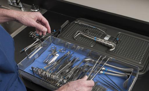 Medical equipment being sterilized