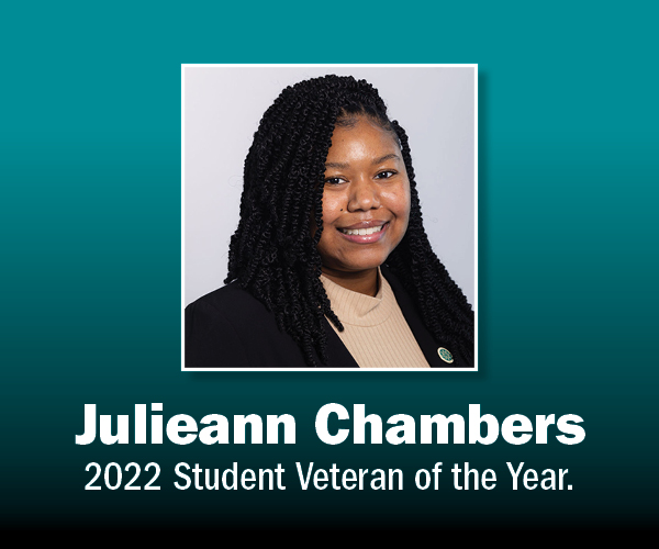 Graphic with image of Julieann Chambers