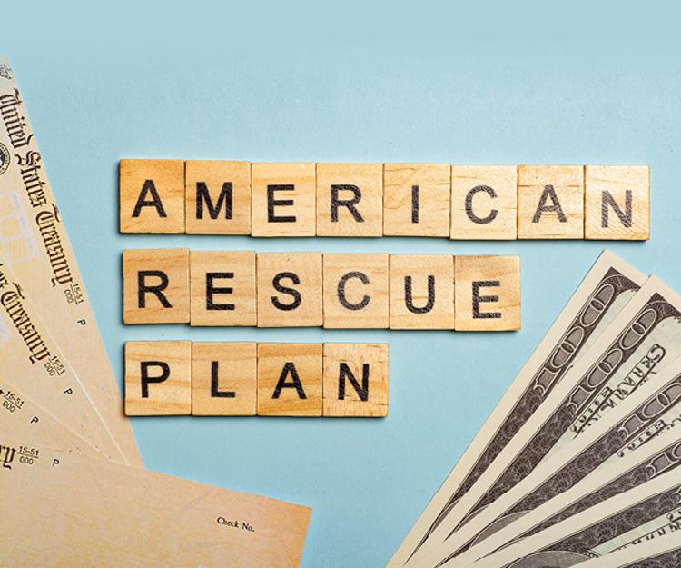 American Rescue Plan - Scrabble blocks graphic
