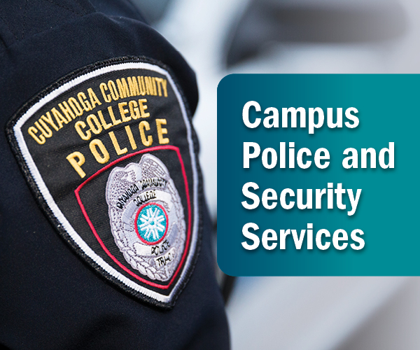 Graphic with Tri-C Campus Police emblem