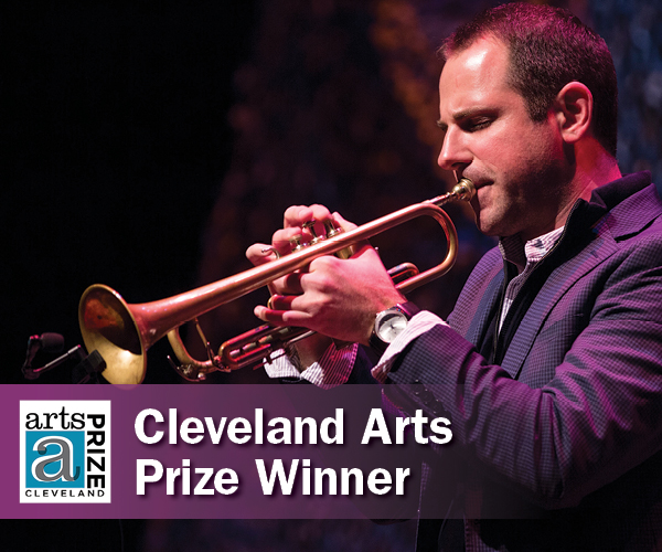 Graphic of Dominick Farinacci with text Cleveland Arts Prize Winner