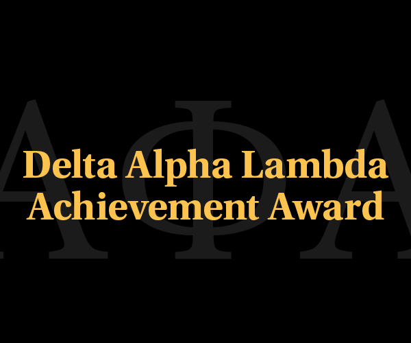 Graphic of Delta Alpha Lambda Achievement Award