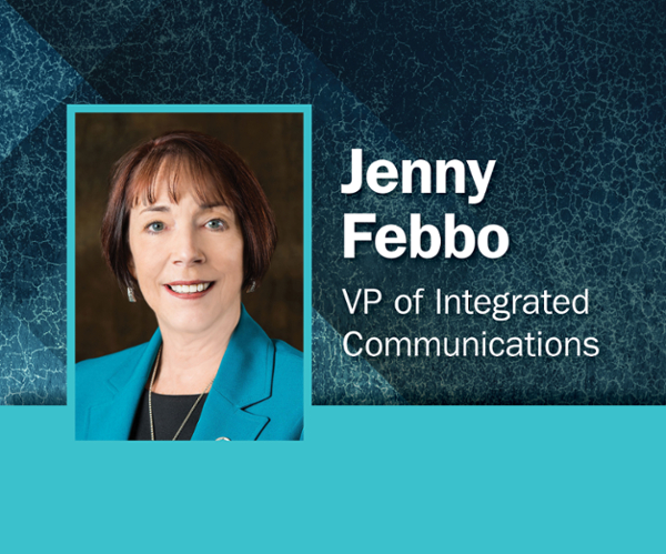 Graphic with image of Jenny Febbo