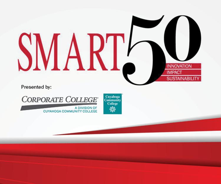 Smart 50 and Corporate College logo slide