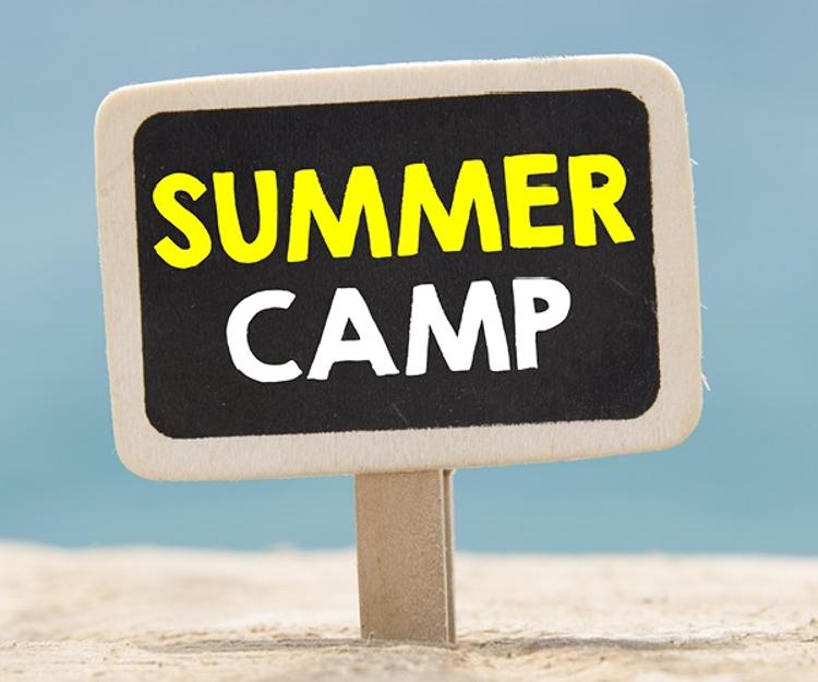 Graphic with image of summer camps sign