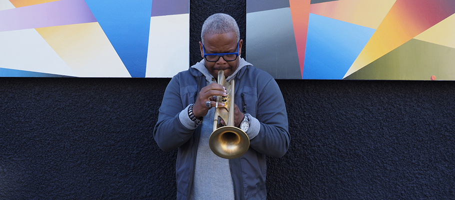 Terence Blanchard playing a trumpet