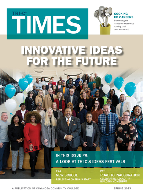 Image of Tri-C Times Magazine cover, Spring 2023