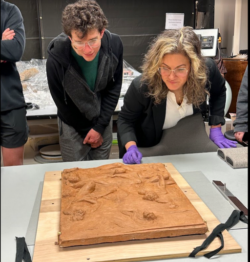 Student exploring art