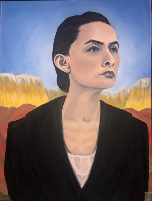 Katherine Vincz | Portrait Series 3, Georgia O'Keefe | Oil on Canvas 