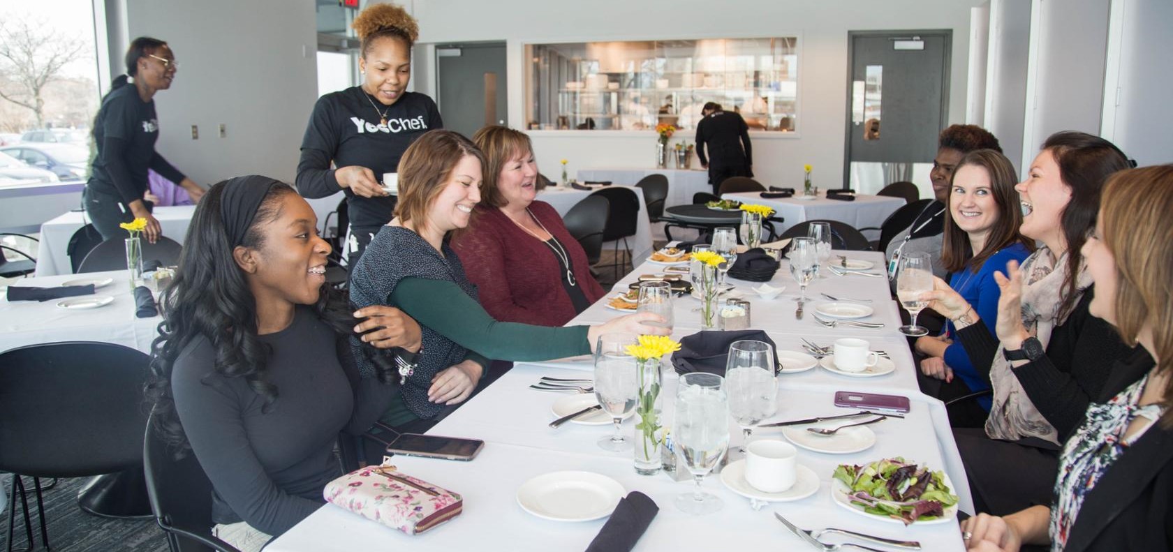 Alere guests laughing