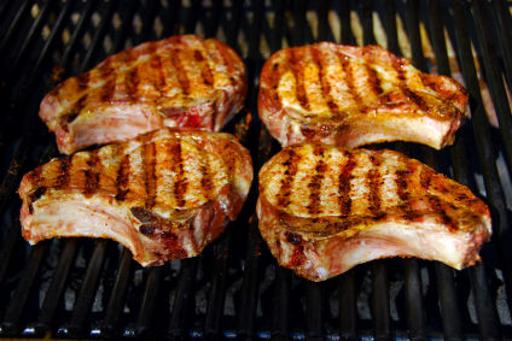 Grilled Pork with Red Peppers